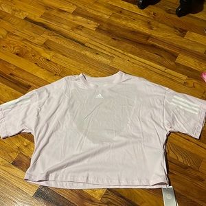 Pink Adidaa Oversized Workout Tee